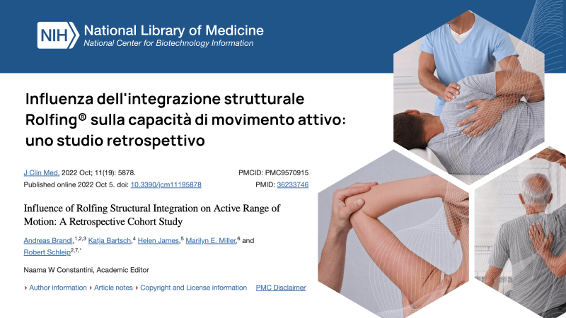 Influenza dell'integrazione strutturale Rolfing sulla capacità di movimento attivo: uno studio retrospettivo Influenza dell'integrazione strutturale Rolfing sulla capacità di movimento attivo: uno studio retrospettivo
