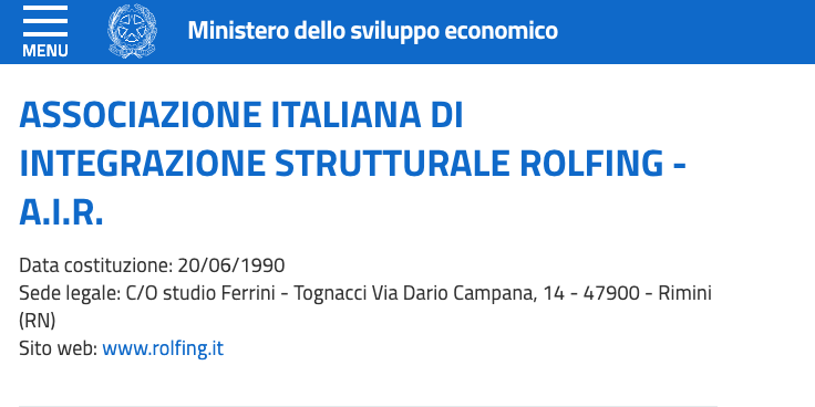 Professione Rolfer Professione Rolfer